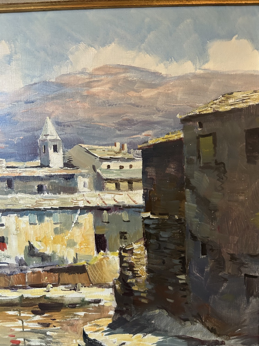 Tony Cardella Painting Fishing Port Centuri Corsica -photo-3