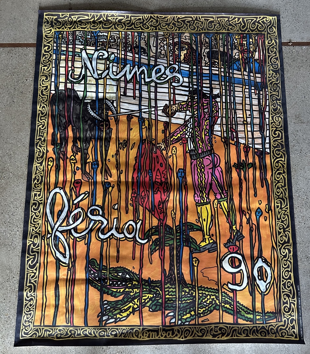 Robert Combas Poster Feria De Nîmes 1990