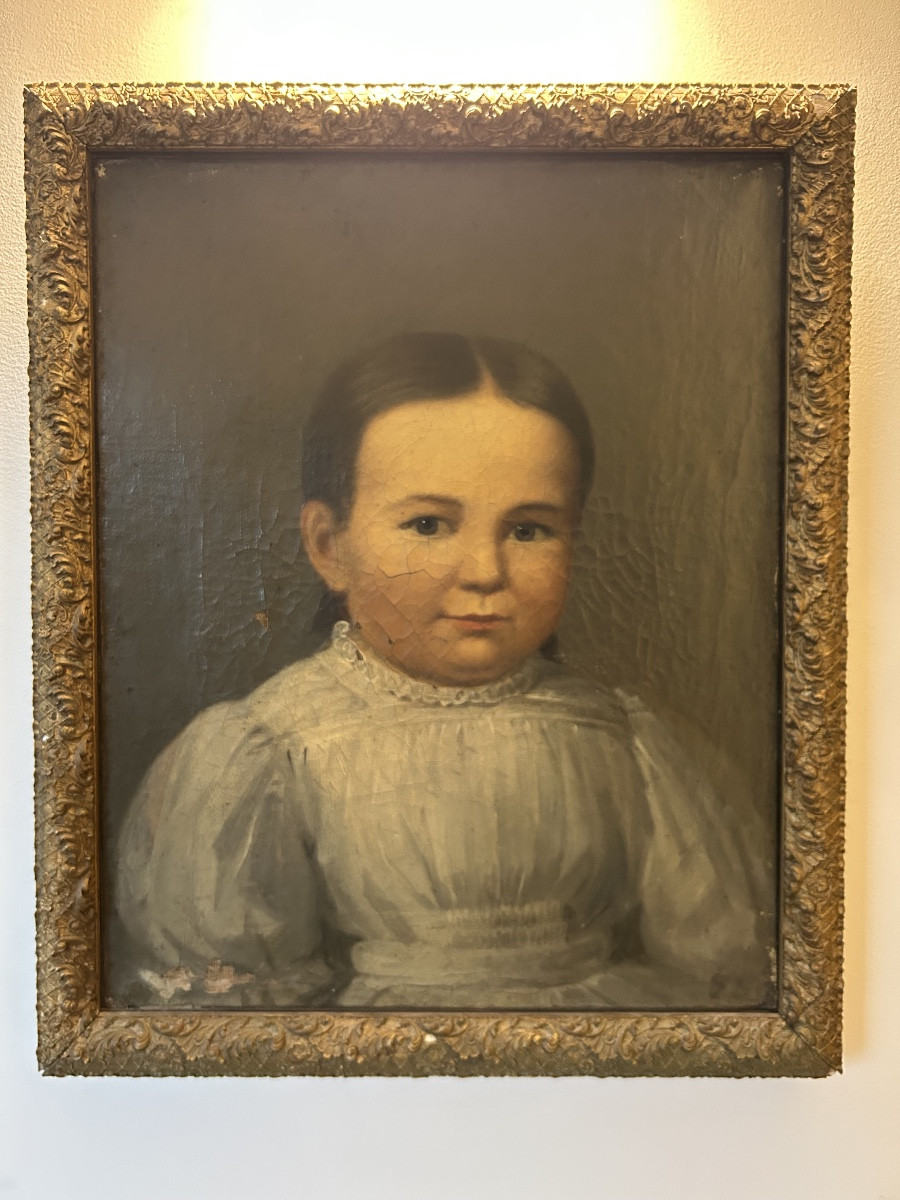 19th Century Baby Portrait Painting