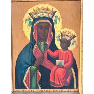 Black Madonna Icon From Poland Częstochowa 