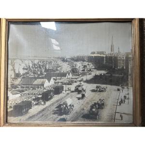 Framed Photo Port Of Bordeaux 19th