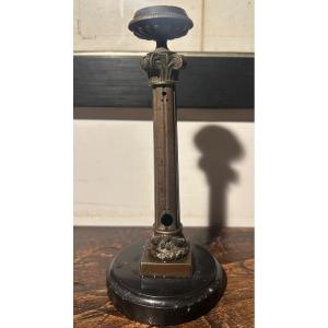 19th Century Column Thermometer Candle Holder