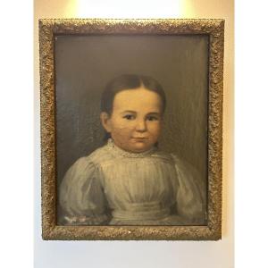 19th Century Baby Portrait Painting