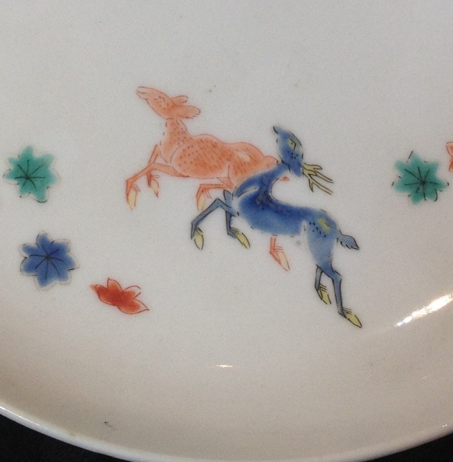 Dish Kakiemon Deer Decor.japan Circa 1700.-photo-1