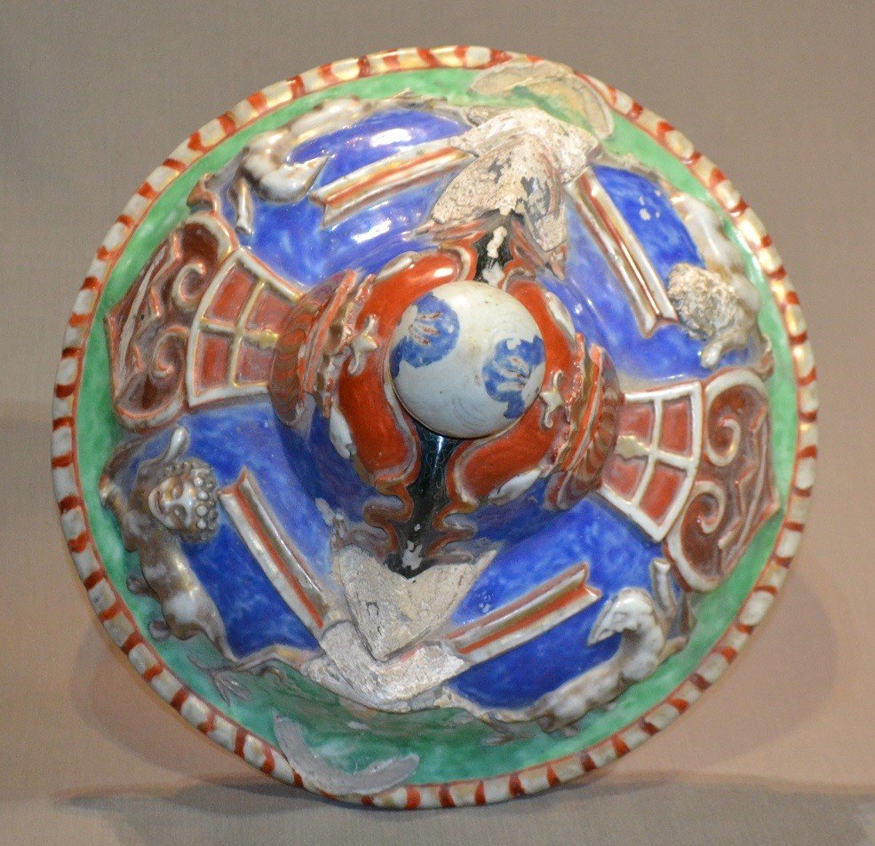 18th Century Chinese Porcelain Vase Lid. Kangxi Reign.-photo-3