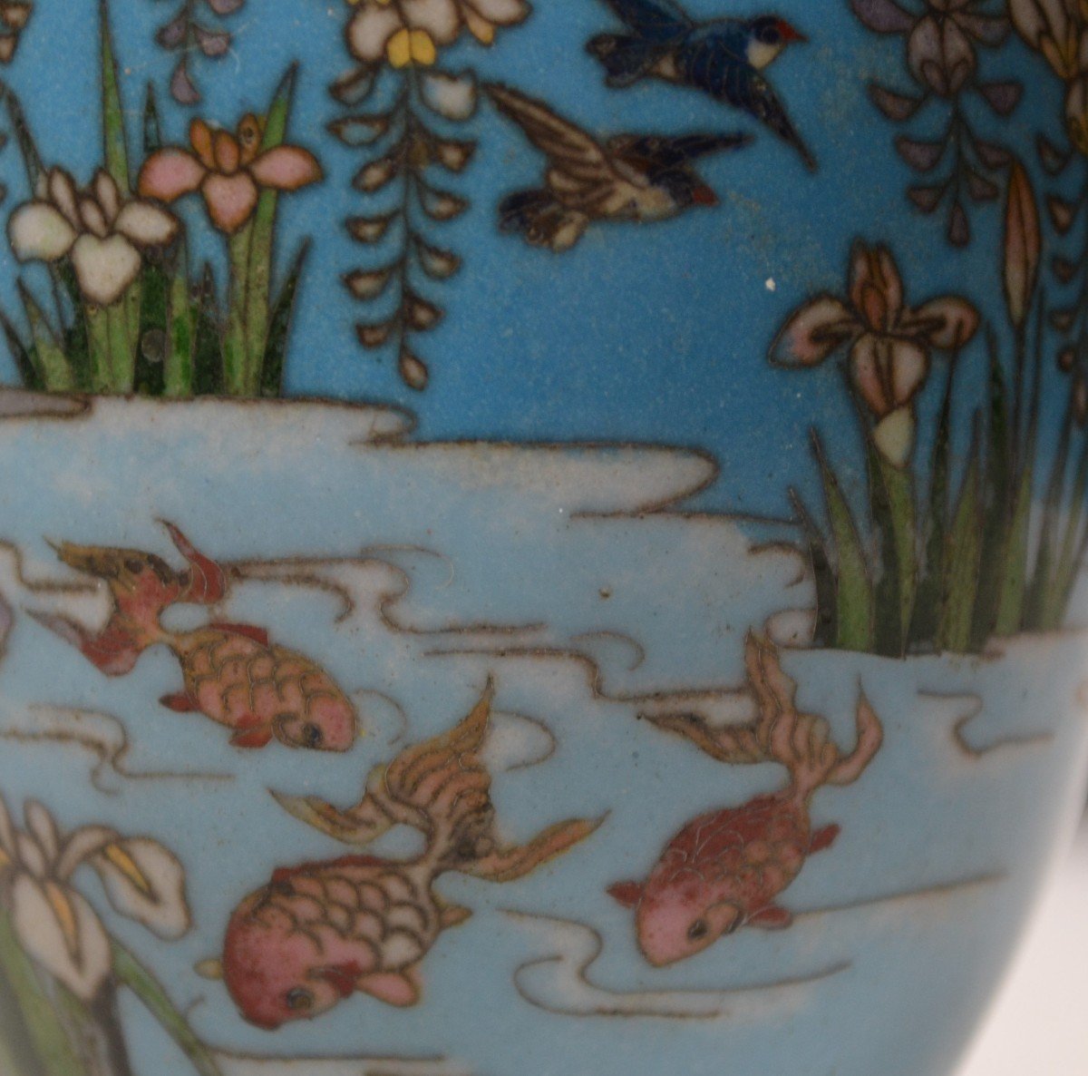 Paire De Vases En émail Cloisonné. Japon époque Meiji.-photo-7