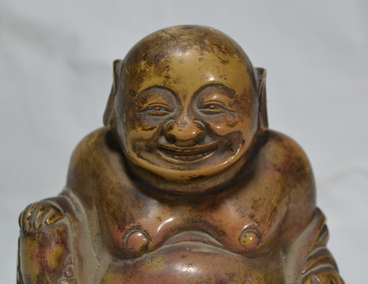 Budai (hotei) Sculpté En Stéatite (pierre De Lard, De Savon, Soapstone) Chine époque Qing.-photo-8