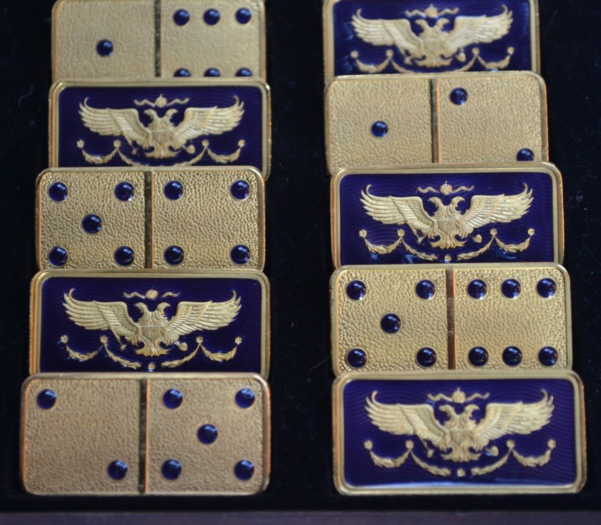 Coffret à Dominos Par Fabergé. Années 90-photo-4