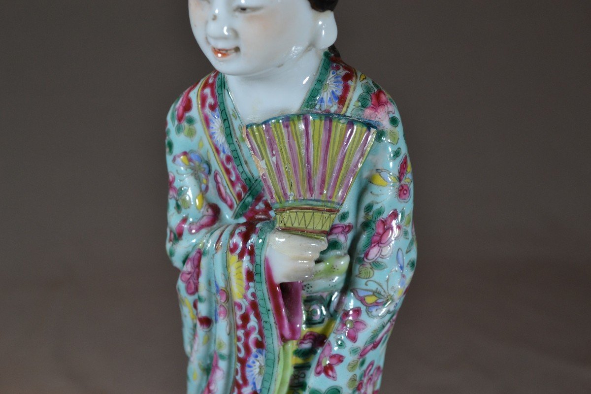 Chinese Porcelain Statuette. Qing Period Early 19th Century. -photo-8