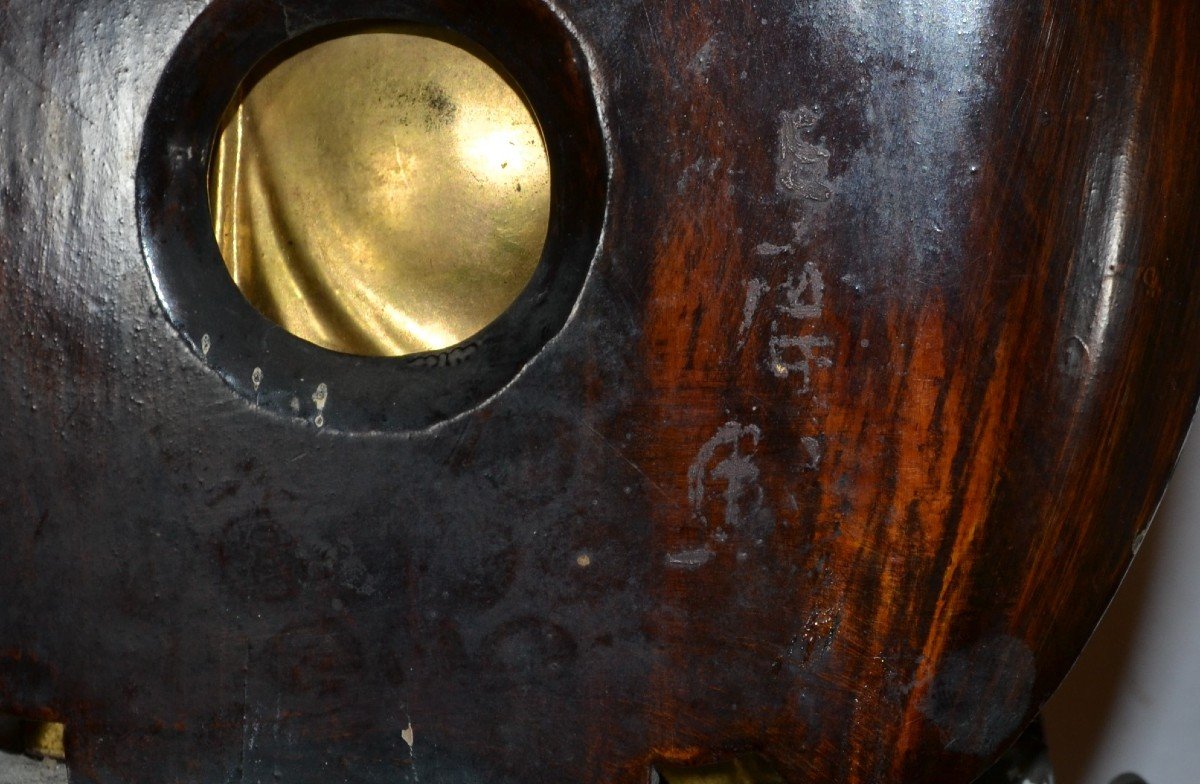 Japanese Altar In Gilded Lacquered Wood. Buddhist Trinity 15th And 18th Century.-photo-4