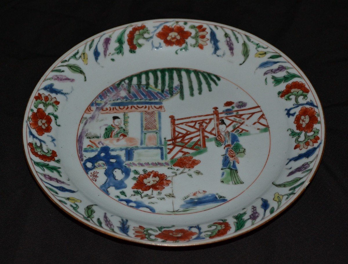 Chinese Porcelain Dish. Decorated With "famille Verte" Enamels. Kangxi Period, Late 17th Century.-photo-8