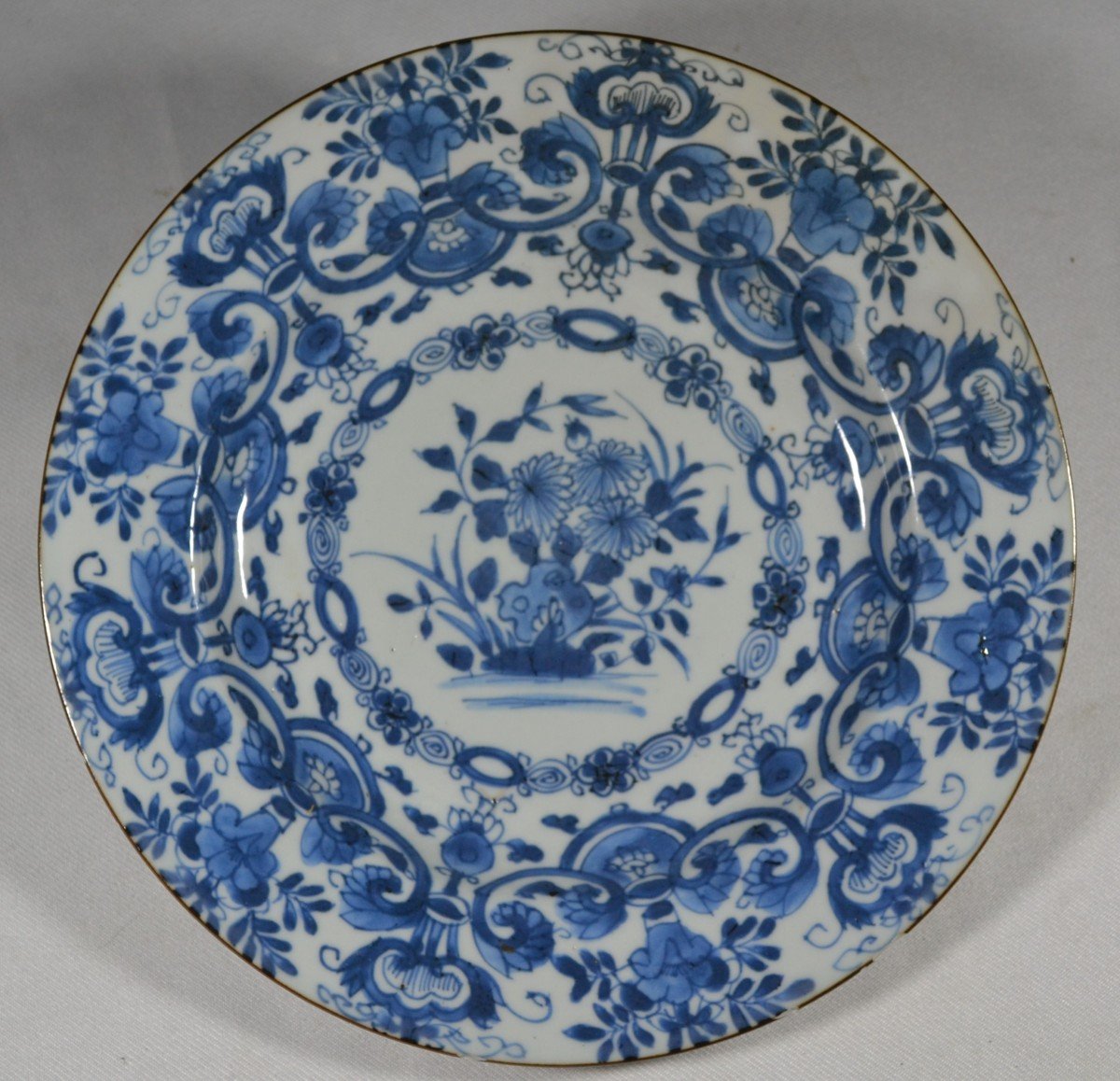 2 Plats Blanc Bleu En Porcelaine De Chine Début Des Qing Règne De Kangxi. Début 18° siècle-photo-7