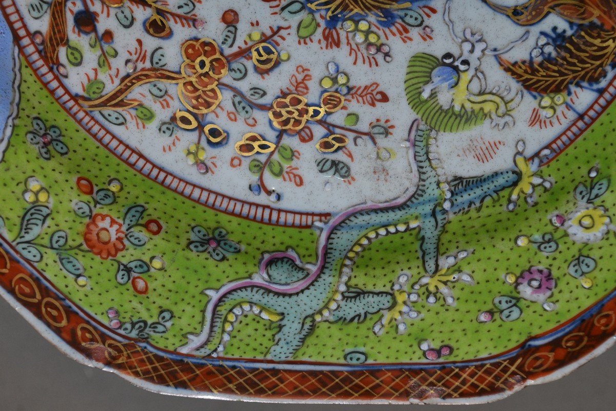 Chinese Porcelain Dish, Overdecorated In Europe. 18th Century.-photo-4