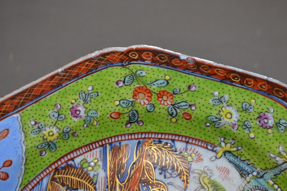 Chinese Porcelain Dish, Overdecorated In Europe. 18th Century.-photo-4