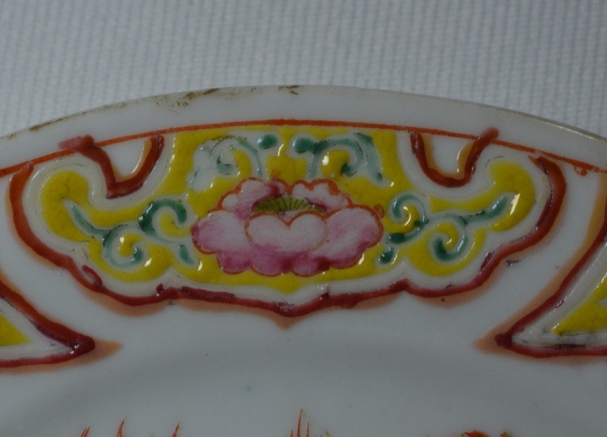 Plat En Porcelaine De Chine. Marque Et Période De Guangxu.fin  Du 19°siècle-photo-6