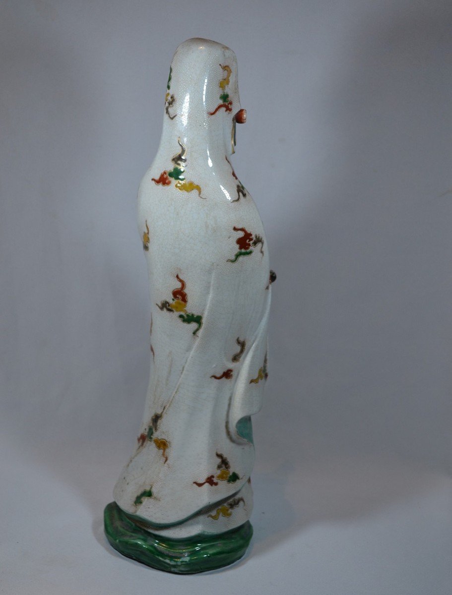 Kutani Porcelain Guanyin. Japan, Meiji Era, Late 19th Century.-photo-3