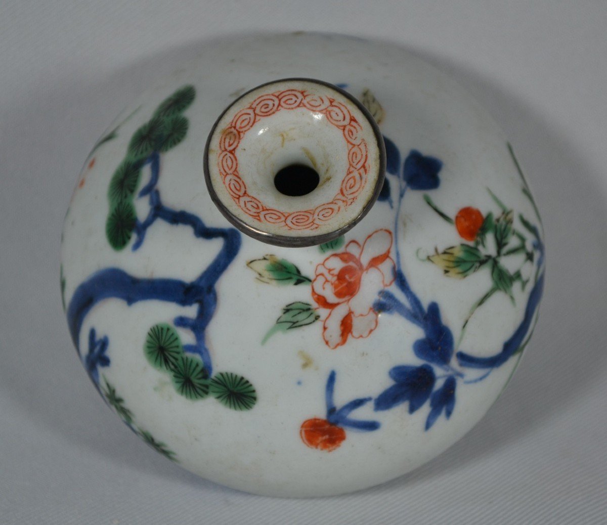 Wucai Porcelain Bottle, 17th Century China Or Japan, Transitional Or Genroku.-photo-4