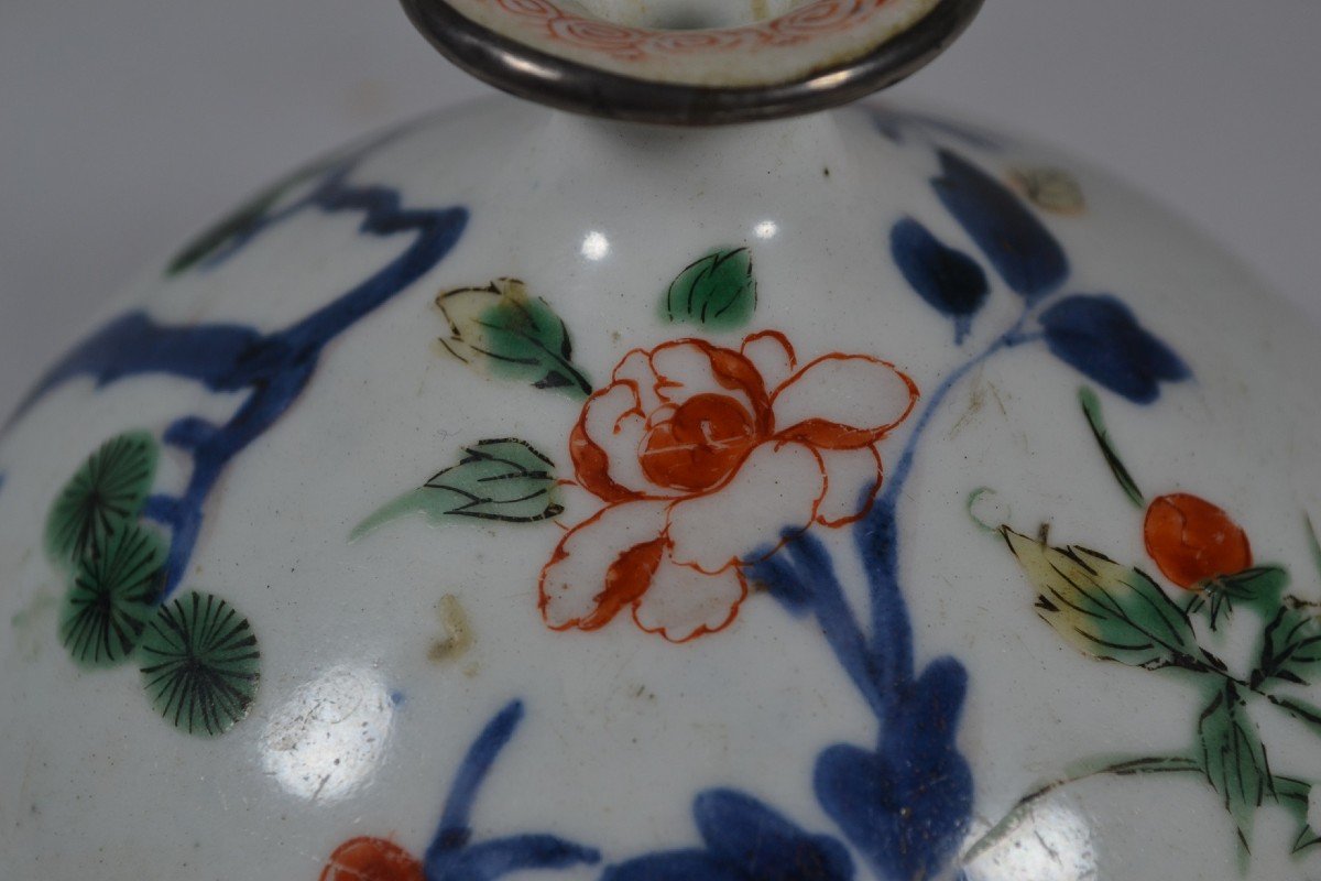 Wucai Porcelain Bottle, 17th Century China Or Japan, Transitional Or Genroku.-photo-4