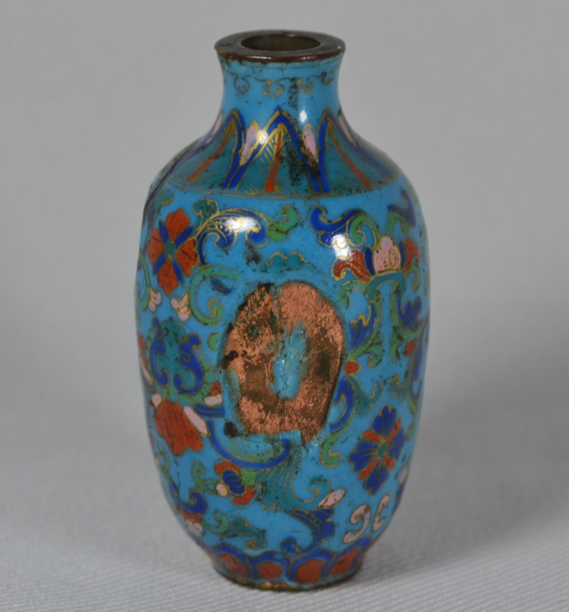 Enameled Copper Snuff Bottle. China Qing Period Qianlong-jiaqing Reign Circa 1800.-photo-6