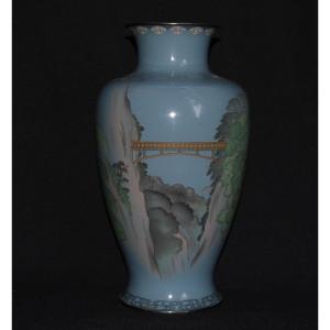 Vase En émail Cloisonné. Japon Meiji