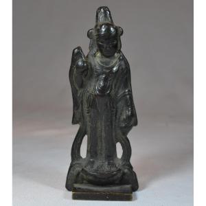 Guanyin In Cast Bronze. Northern China Tang Dynasty. 7-9th Century.