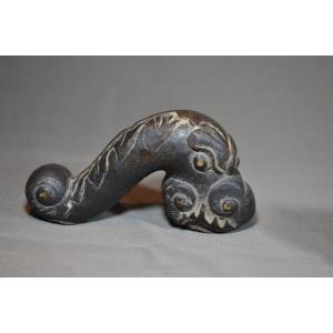 Cast Bronze Cannon Handles, Depicting 2 Dragons. Chinese Work From The Ming Period Or Before.