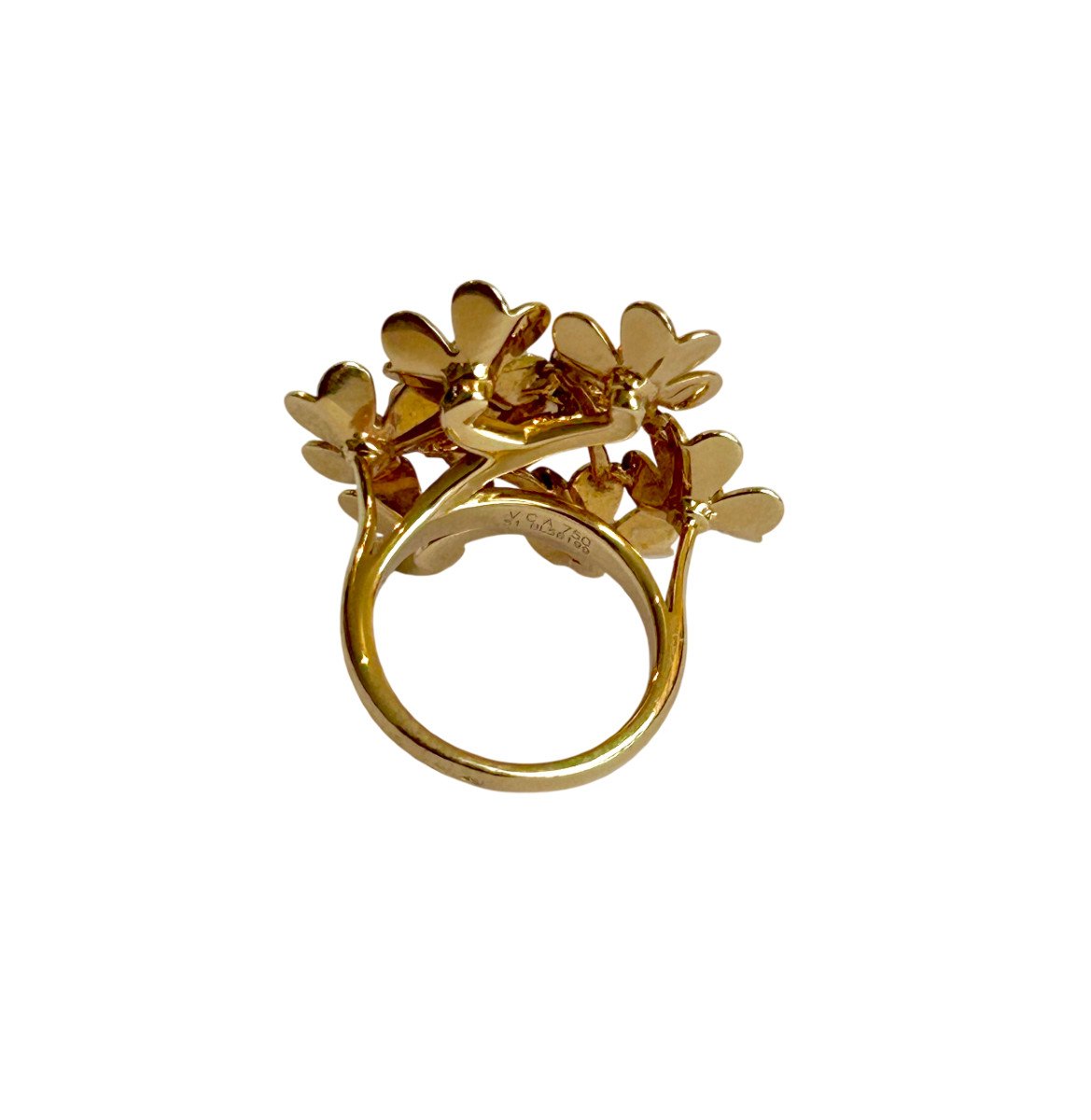 Van Cleef & Arpels "frivole" Ring In Yellow Gold And Diamonds-photo-3