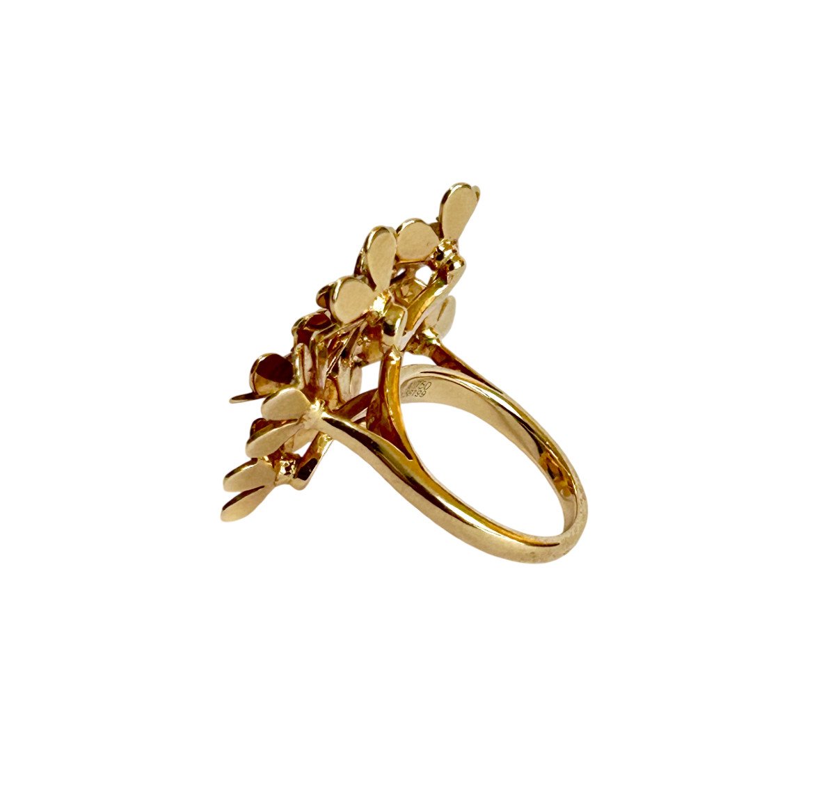 Van Cleef & Arpels "frivole" Ring In Yellow Gold And Diamonds-photo-4