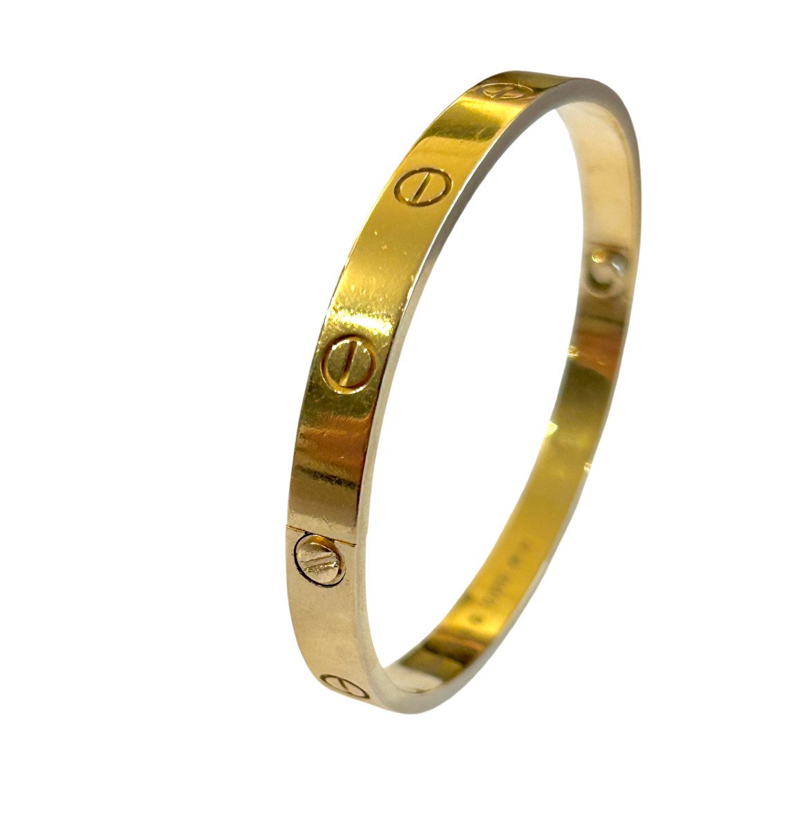 Cartier "love" Bracelet In Yellow Gold, Size 18-photo-4