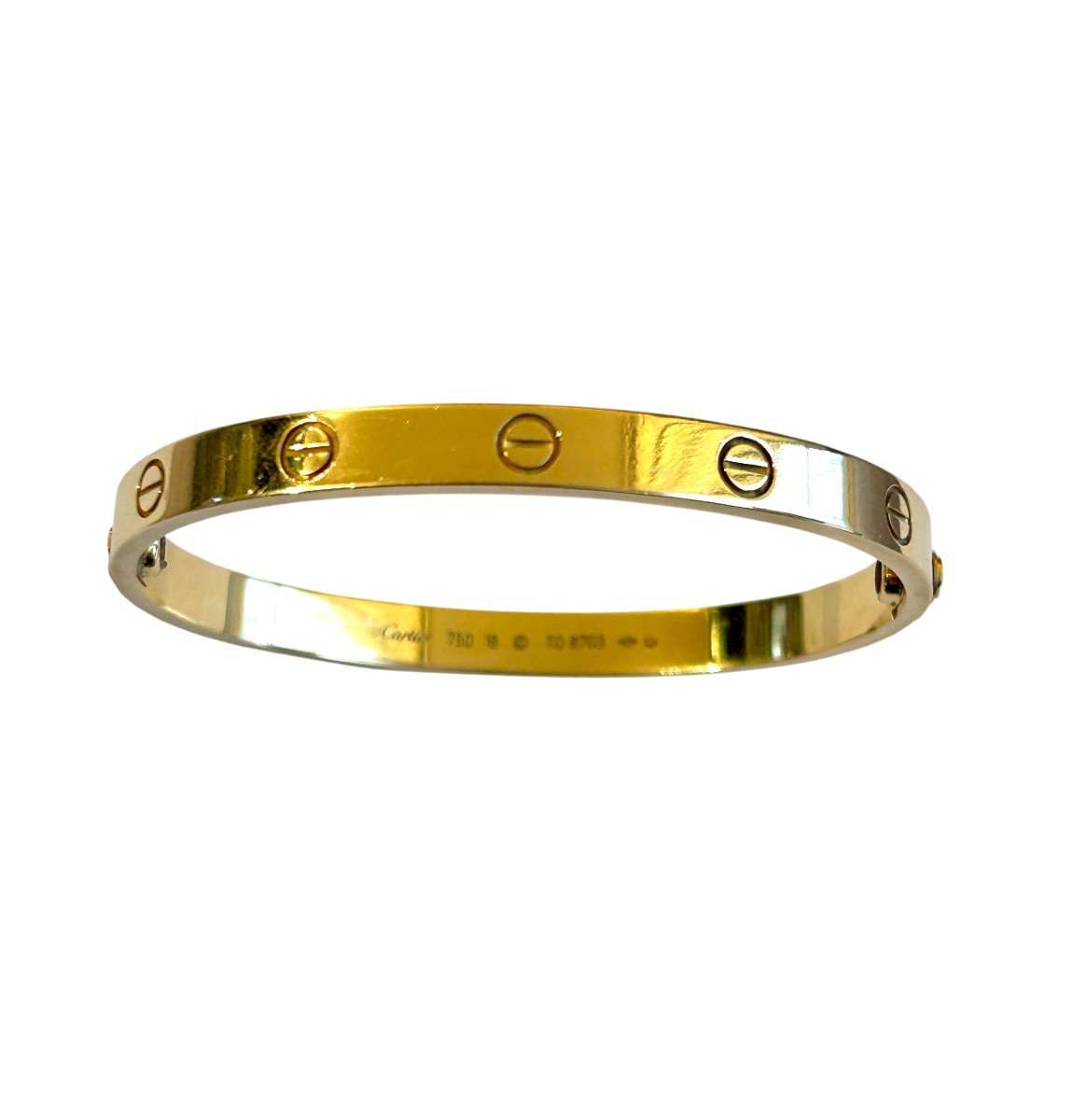 Cartier love bracelet yellow gold size 18 sale