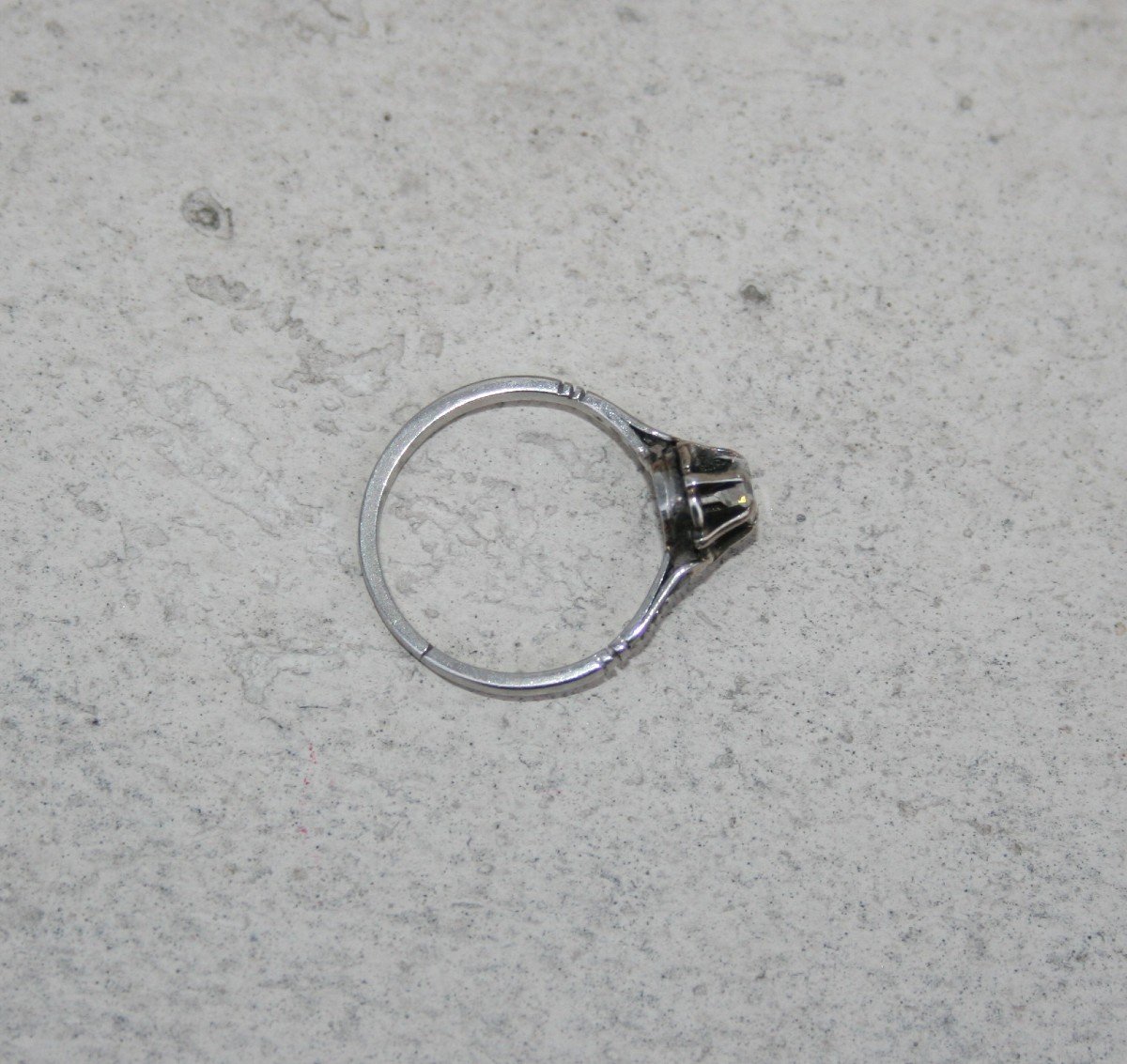 Bague De Fiançailles Vintage Solitaire Diamant-photo-3