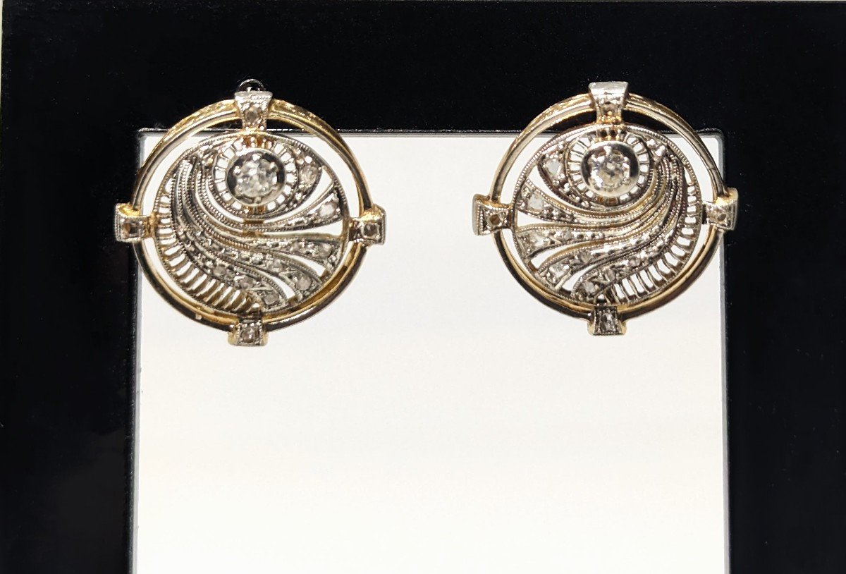 Art Deco Diamond Earrings-photo-1