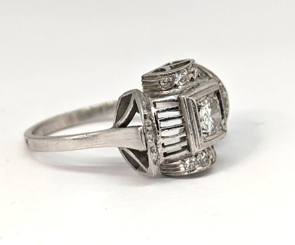 Platinum And Diamond Tank Ring-photo-2