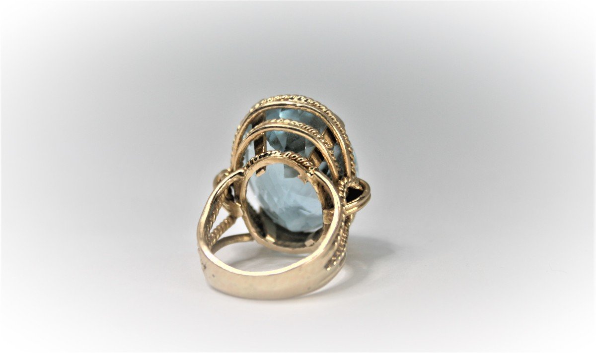 Vintage Gold And Topaz Cocktail Ring-photo-1