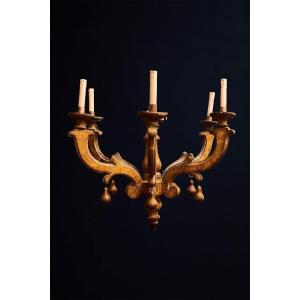 18th Century, Lacquered Wood Chandelier