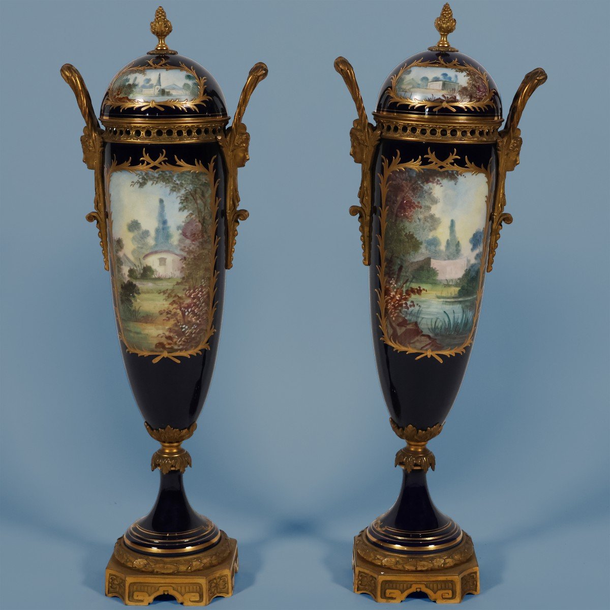 A French Pair Of Vases, Gilt-bronze Mounted. Signed H. Poitevin. Late 19th Century-photo-3