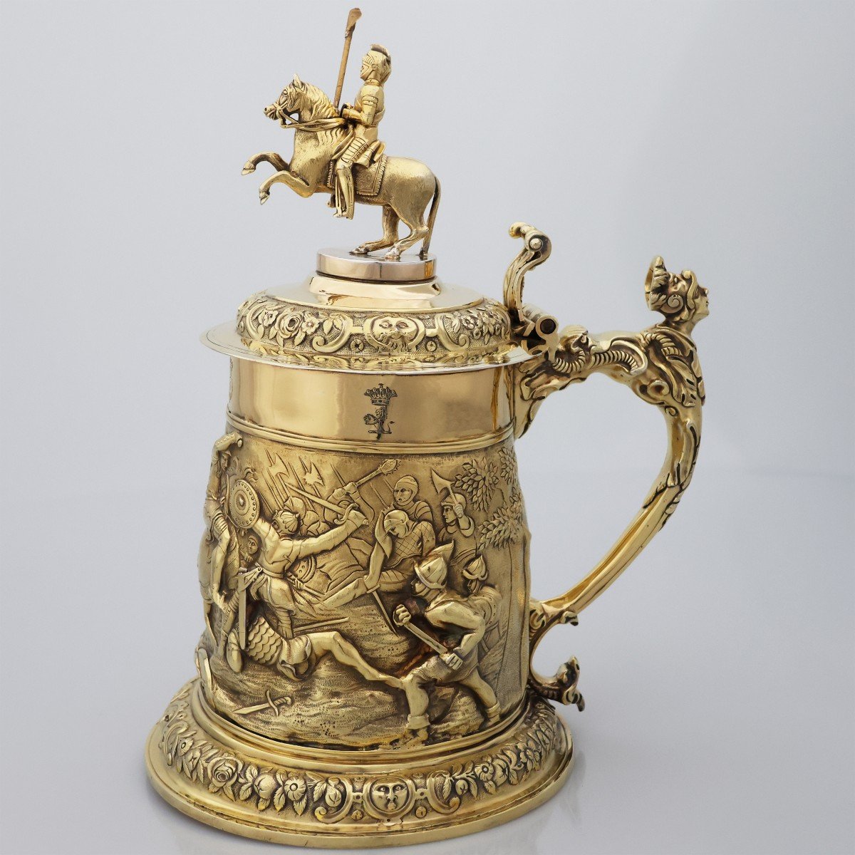 A Monumental Silver-gilt Tankard, Russia?, 19th Century-photo-3