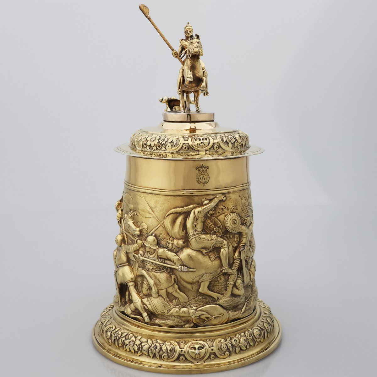 A Monumental Silver-gilt Tankard, Russia?, 19th Century-photo-4