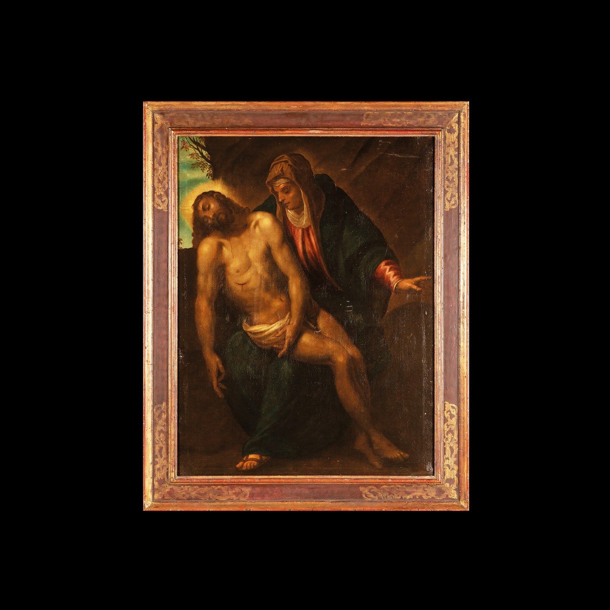 Jacopo Negretti Called Palma Il Giovane Attr., 1548 – 1628; The Pietà; Oil On Canvas-photo-2