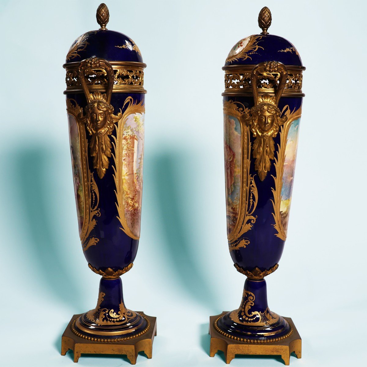 A French Pair Of Vases, Gilt-bronze Mounted. Signed Rochette. Late 19th Century-photo-2