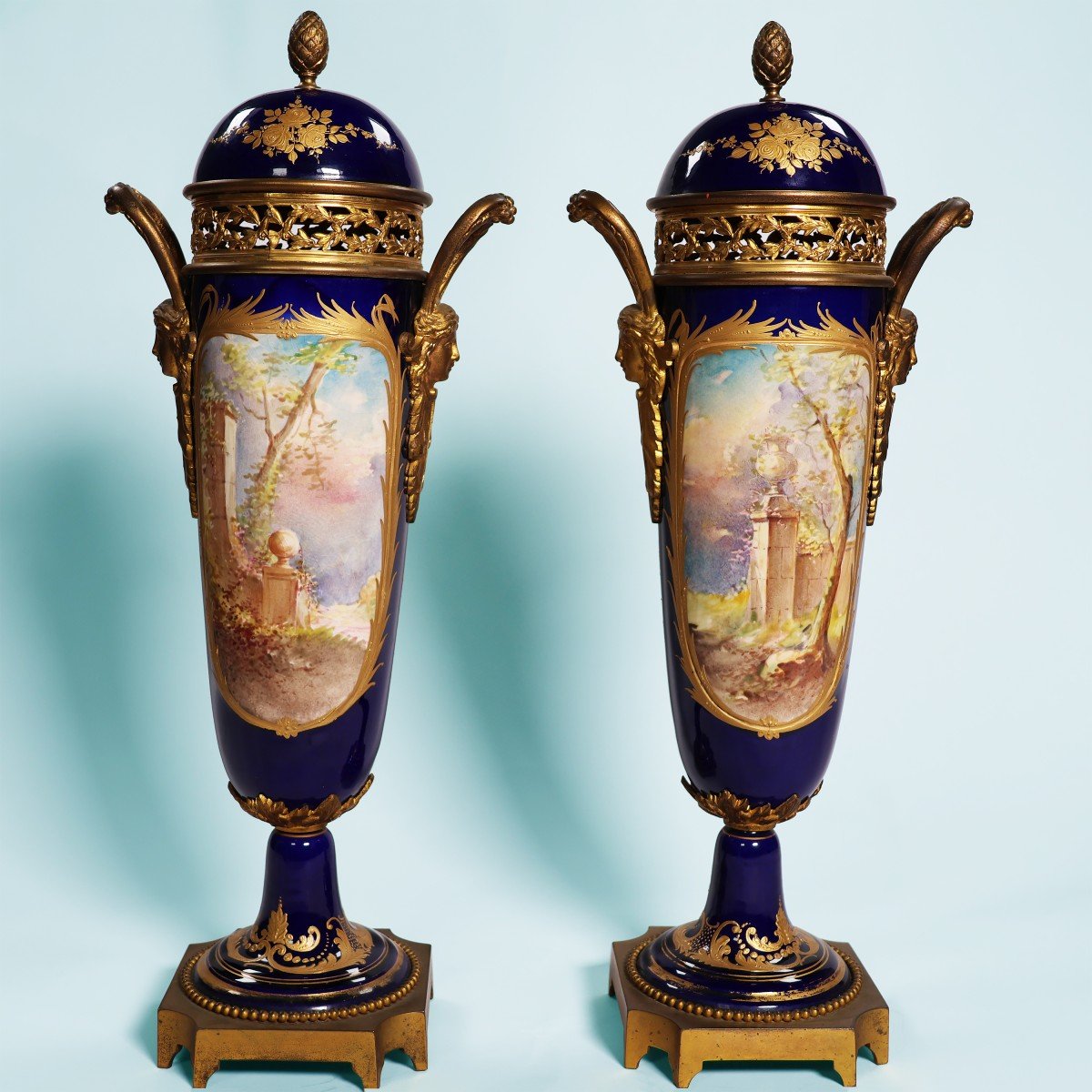 A French Pair Of Vases, Gilt-bronze Mounted. Signed Rochette. Late 19th Century-photo-3