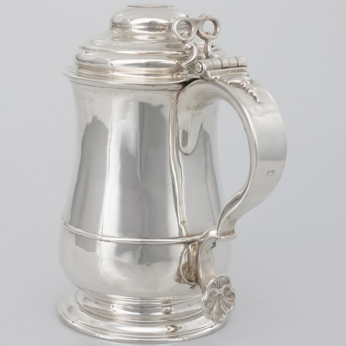 Un tankard en argent sterling George Ii, William Dalton, Newcastle, 1747-photo-3