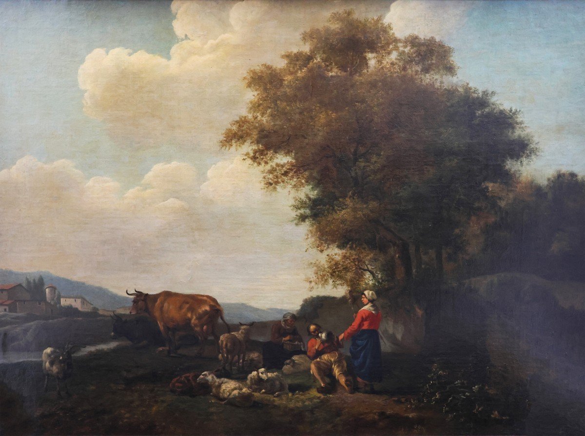 Hendrick Mommers Attr., 1620 – 1693; Pastoral Scene; Oil On Canvas