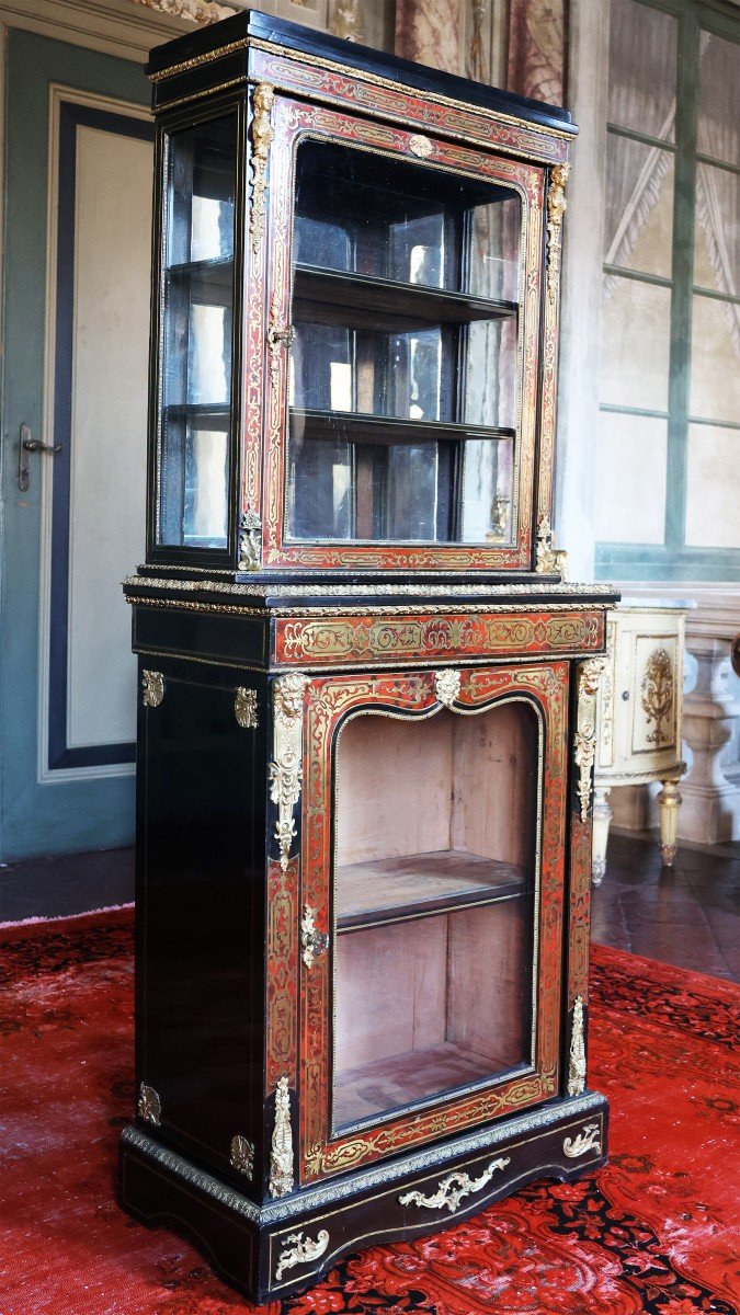 Une vitrine Napoléon III, décoré dans le style de Boulle, France, XIXe Siècle-photo-3