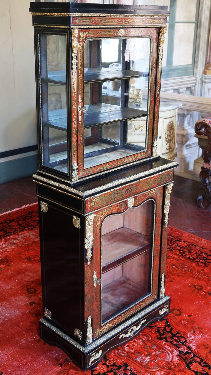 Une vitrine Napoléon III, décoré dans le style de Boulle, France, XIXe Siècle-photo-4