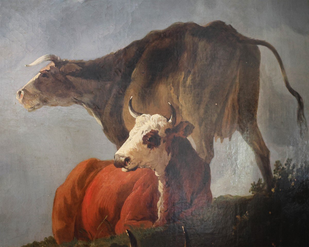 Hendrik Van De Sande Bakhuyzen Attr.; Aia 1795 - Aia 1860; Herd Grazing, Oil On Canvas-photo-4