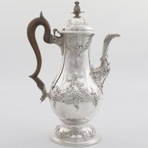 A George III Sterling Silver Coffee Pot, Charles Wright, London, 1771