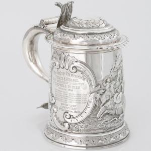  Lot: A.1050 A Queen Anne Sterling Silver Tankard, Rp Silversmith, Dublin, 1711