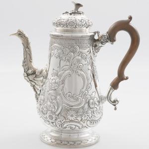 A George IV Sterling Silver Chocolate Pot, George Cowie, London, 1826