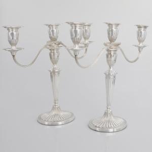 A Queen Elizabeth II Pair Of Sterling Silver Candlesticks, Roberts & Belk Ltd, Sheffield, 1973